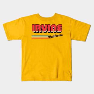 Irvine, California // Retro Typography Design Kids T-Shirt